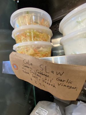 Cole slaw  at Salty Market in Truro