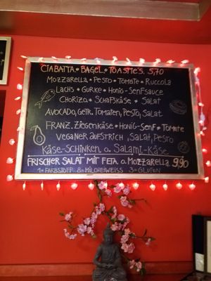 Interior menu at Ludmilla's Coffee in Berlin