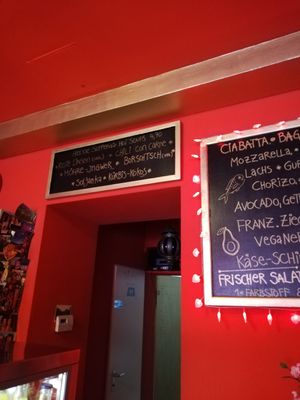 Interior soup menu at Ludmilla's Coffee in Berlin