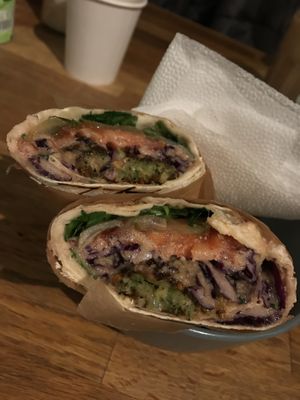 Falafel wrap at I-tal Corner in Moscow