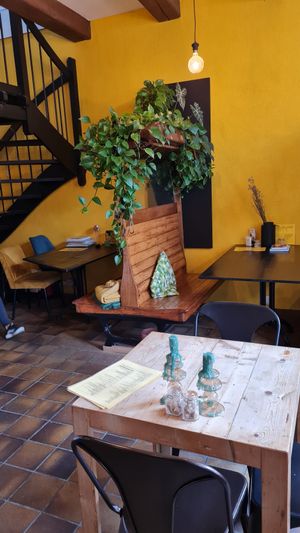 Seating inside at Het Koffiepand in Middelburg