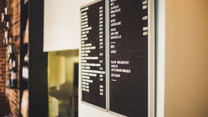 Menu at Het Koffiepand in Middelburg