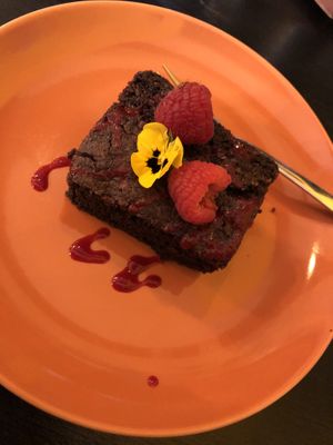 Vegan brownie at Het Koffiepand in Middelburg