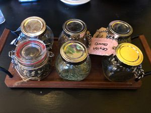 The different kinds of tea you get when you order tea at Het Koffiepand in Middelburg