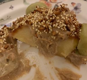 Dessert was amazing, this is how it looks like when eaten :) at Boompjes in Boxmeer