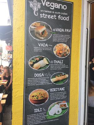 Menu card at Vegano in Bremen