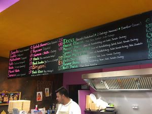 Menu card at Vegano in Bremen