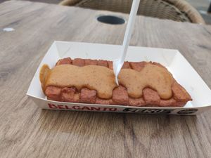 Vegetarian dutch Mexicano pindasaus at Daphne's Verse Friet in Middelharnis