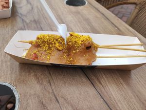 Vegan saté, awesome! at Daphne's Verse Friet in Middelharnis