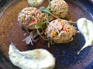 Taboule mit Minz-Sojajoghurt at Mürset in Aarau