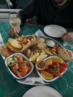 Vegan seafood platter at The Kingfish in Newcastle