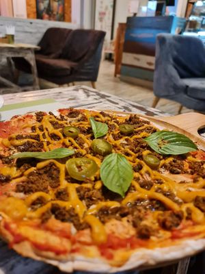 Mexican pizza at Go Vegan Cafe in Phuket