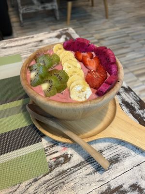 Pink panther smoothie bowl  #Veganuary at Go Vegan Cafe in Phuket