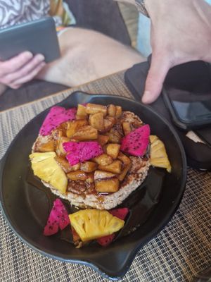 Oat pancakes at Go Vegan Cafe in Phuket