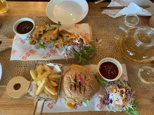 Trump burger  at Go Vegan Cafe in Phuket