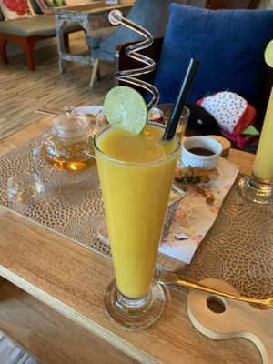 Mango-pineapple juice  at Go Vegan Cafe in Phuket
