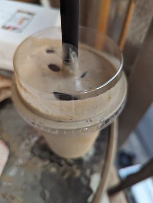 Cookie dough smoothie (couldn't taste any cookie dough) at Go Vegan Cafe in Phuket