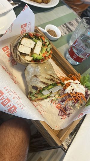 Tofu wrap (we had also a ‘chicken’ wrap and it was great!)  at Go Vegan Cafe in Phuket