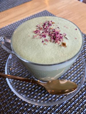 Matcha latte at Go Vegan Cafe in Phuket