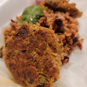 T’s Vegan Baltimore Style Crab Cakes
and mediterranean at Vegan T'ease in Orland Park