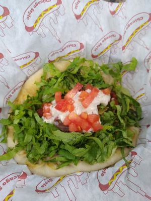 There's actually a whole lot of "meat" in there -- but look at how fresh it is! at Vegan T'ease in Orland Park