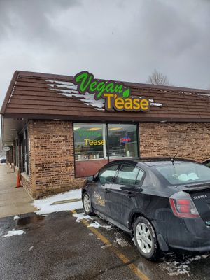 Exterior - lots of parking, great logo! at Vegan T'ease in Orland Park