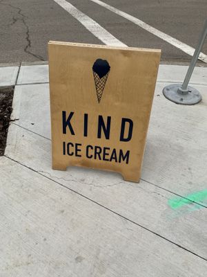 street sign at Kind Ice Cream in Edmonton
