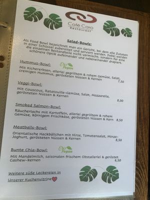 Mittagskarte  at Cafe Caro  in Aschaffenburg