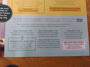 Menu, May 2021 at The Freeman in Bridlington