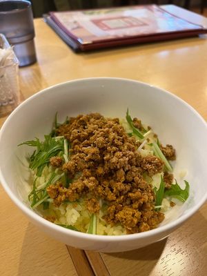 mini soy meat rice bowl (curry flavor) at Fuku Noki in Sapporo