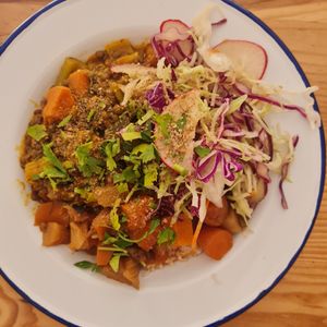 Plat du jour Vegan at Le Crémieux in Paris