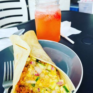 sisig burrito at Cafe Honest in Makati