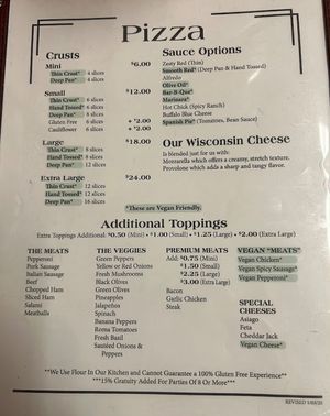   at Jim's Razorback Pizza in Fort Smith