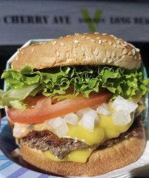 Impossible Double with Cheese at VBurger in Long Beach