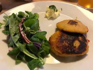 Hamburguesa vegana at A Morena in Lugo