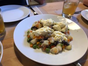 Ensaladilla con veganesa at A Morena in Lugo