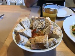 Hummus para picar at A Morena in Lugo