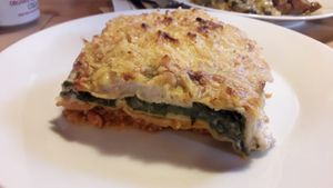 Lasaña vegana at A Morena in Lugo