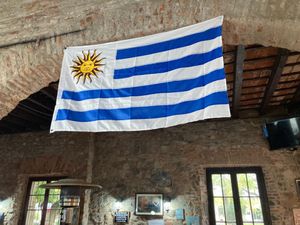 Uruguay! :-) at Los Kamikazes in Colonia Del Sacramento