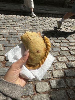 Vegan empanada   at Los Kamikazes in Colonia Del Sacramento