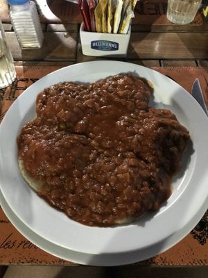 Vegan sorrentino at Los Kamikazes in Colonia Del Sacramento