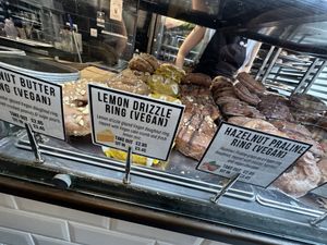 three vegan options  at Tantrum Doughnuts in Glasgow