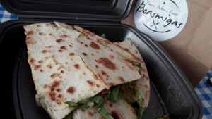 Vegan piadina at Boas Migas in Burela