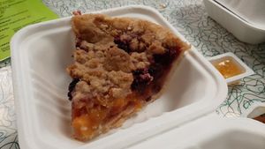 Blackberry peach pie at Hartland Diner  in Hartland