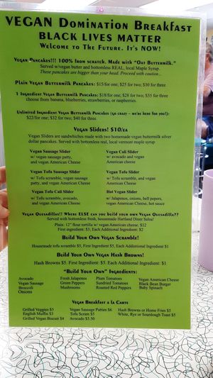 Menu page 1 at Hartland Diner  in Hartland