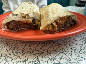 Rancheros wrap   at Hartland Diner  in Hartland
