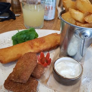 Upgrade to pea goujons at The Greenhouse in Fleet