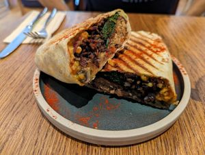 Breakfast burrito at The Greenhouse in Fleet