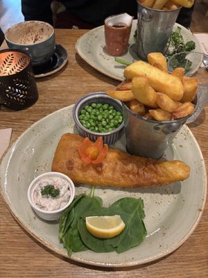 Vegan Fish and Chips 😋  at The Greenhouse in Fleet