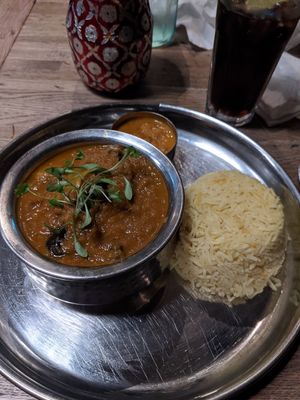 Vegan curry at Curry Leaf Cafe - South Lanes in Brighton